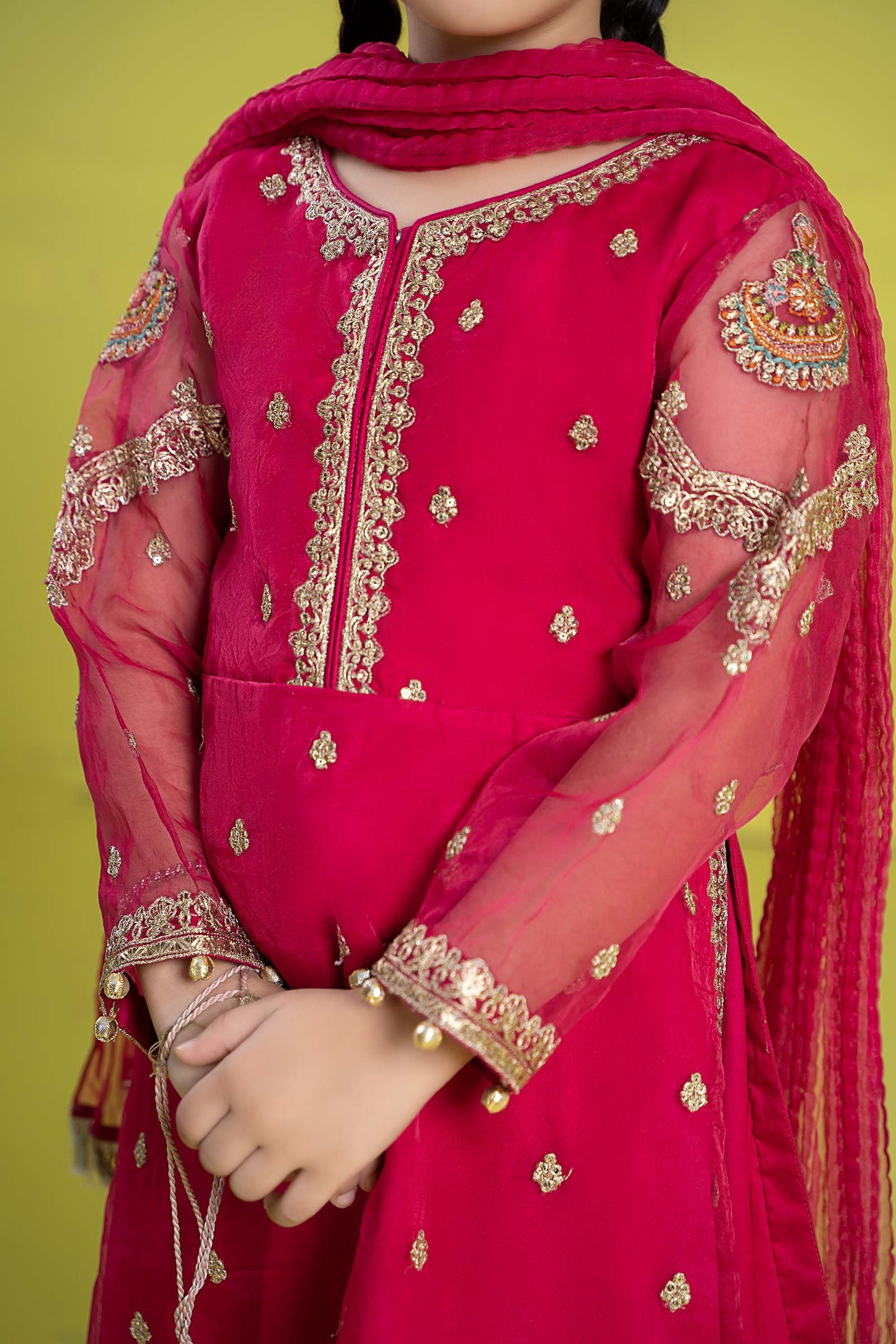 Maria B | 3 Piece Embroidered Organza Suit | MKS-EF24-23 10-Aug Pink