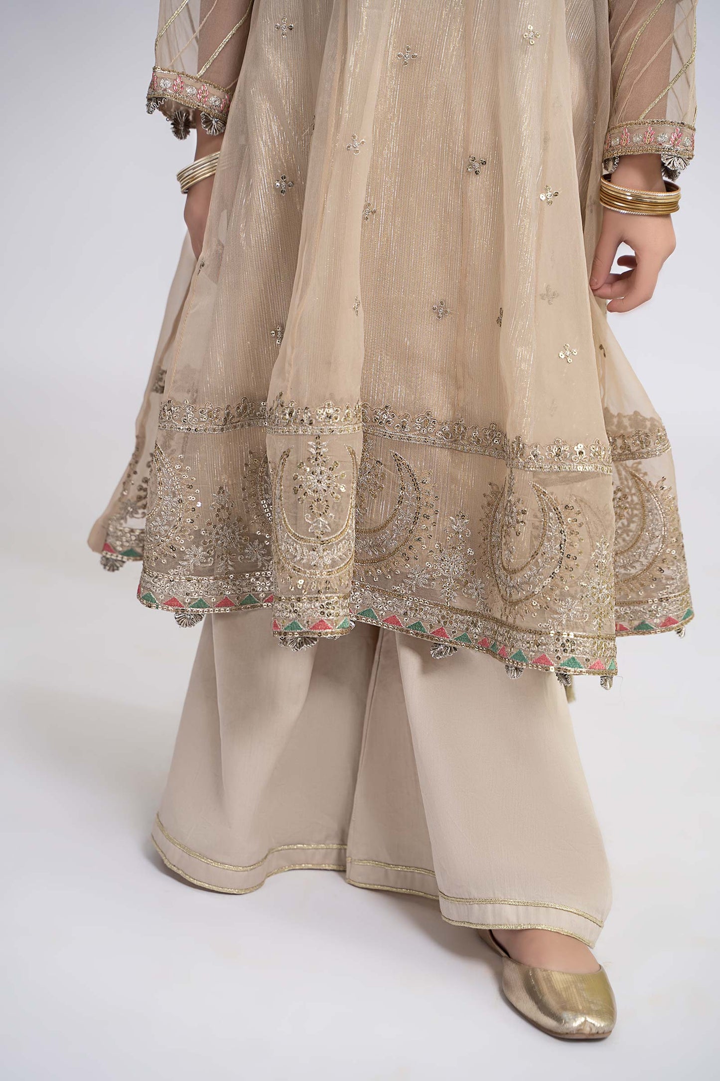 Maria B | 3 Piece Embroidered Organza Suit | MKS-EF24-26 6-Apr White