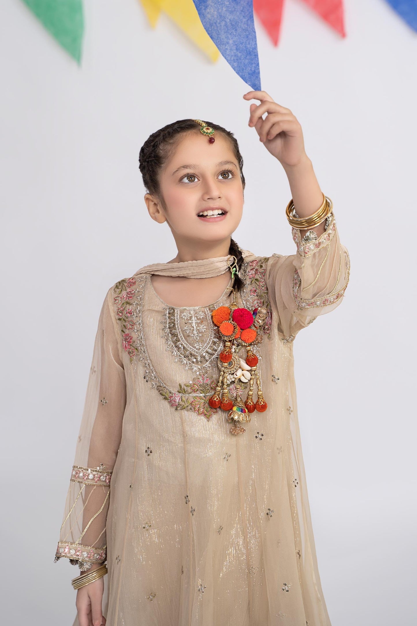 Maria B | 3 Piece Embroidered Organza Suit | MKS-EF24-26 8-Jun White