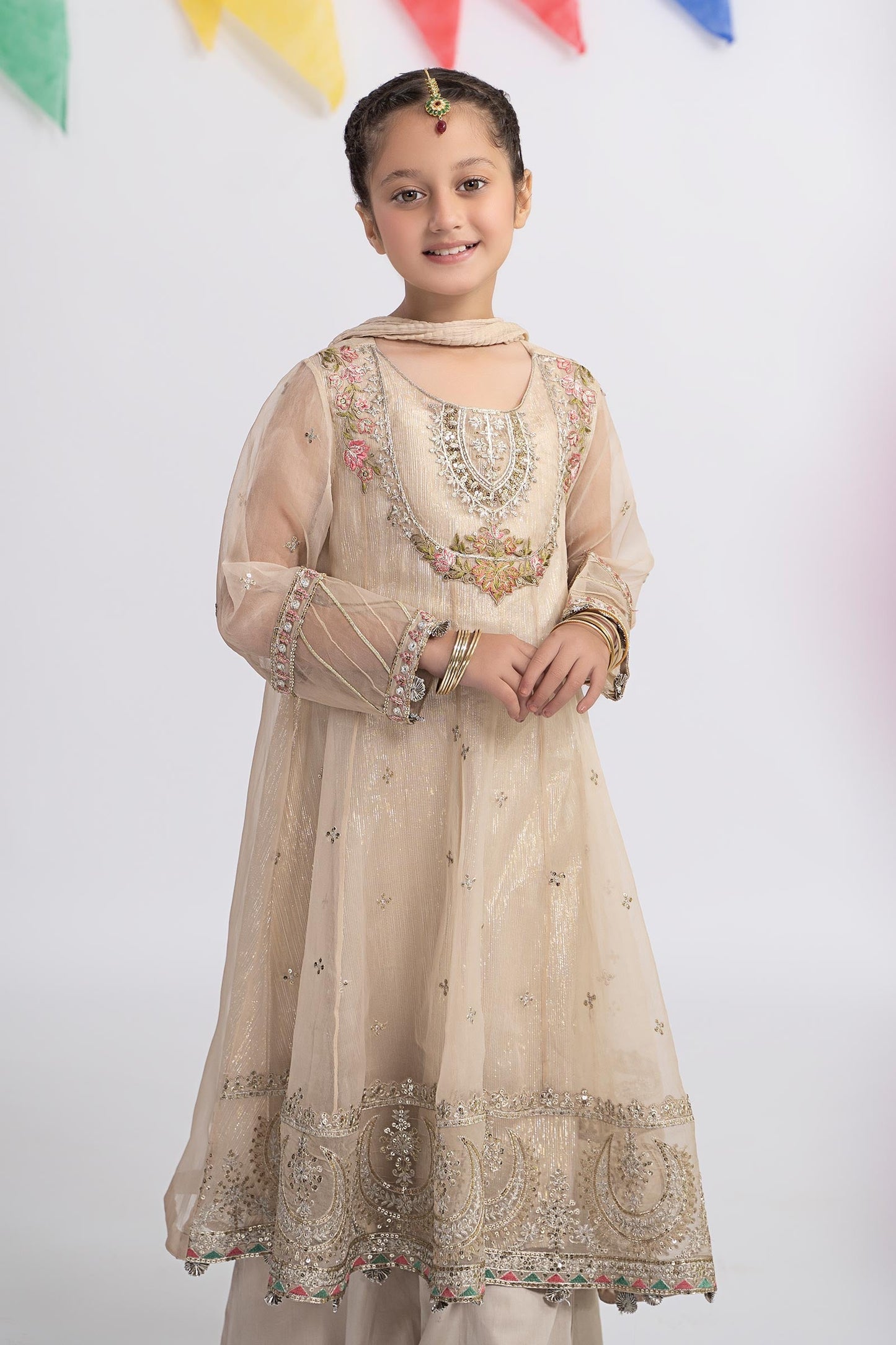 Maria B | 3 Piece Embroidered Organza Suit | MKS-EF24-26 10-Aug White