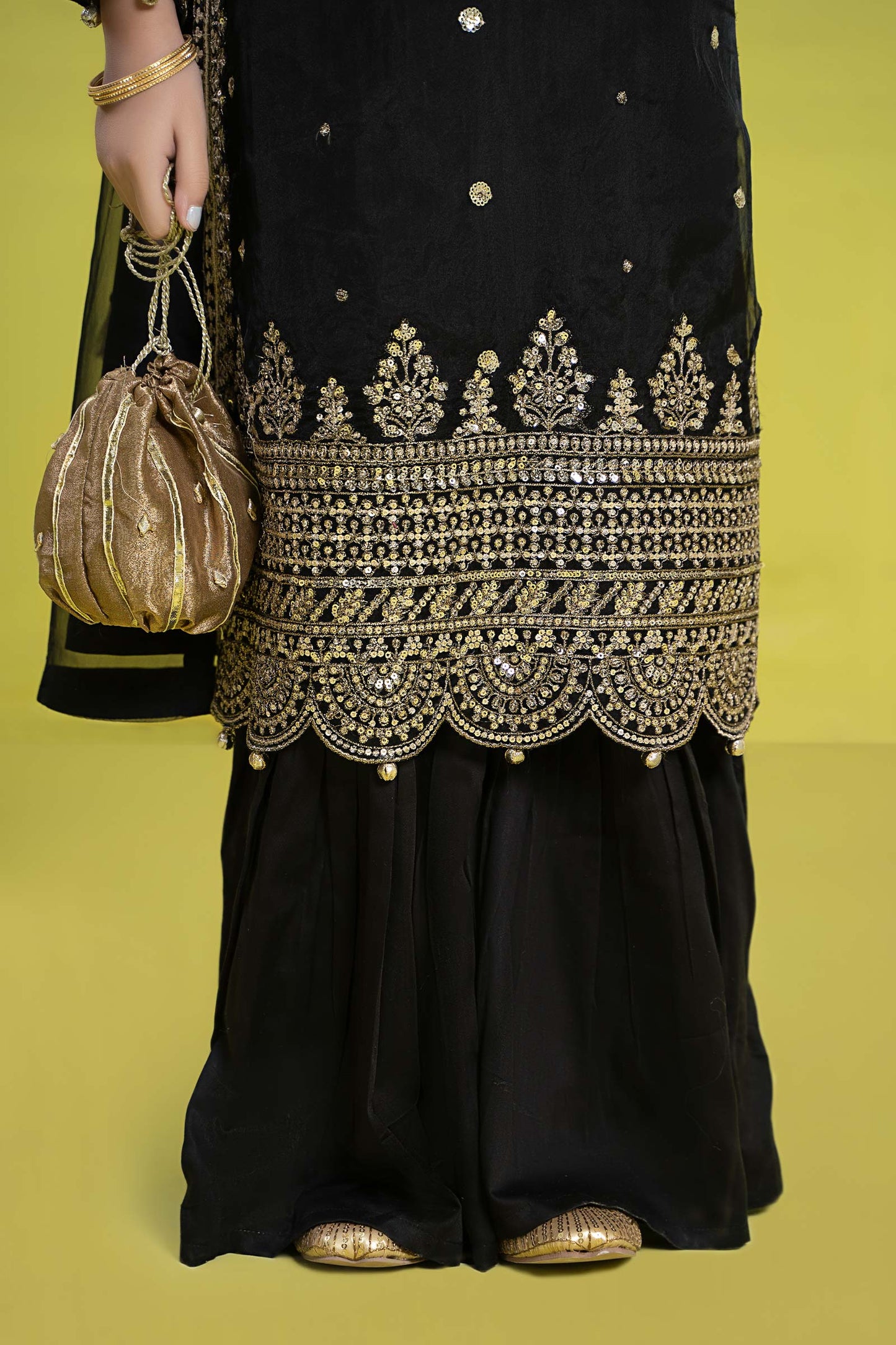 Maria B | 3 Piece Embroidered Organza Suit | MKS-EF24-37 10-Aug Black
