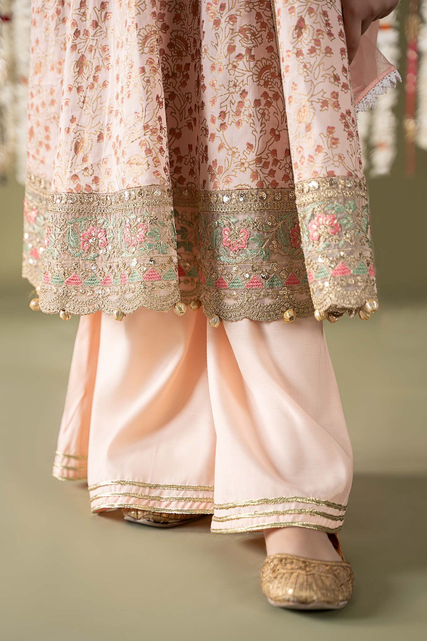 Maria B | 3 Piece Embroidered Cotton Satin Suit | MKS-EF25-08 10-Aug Pink