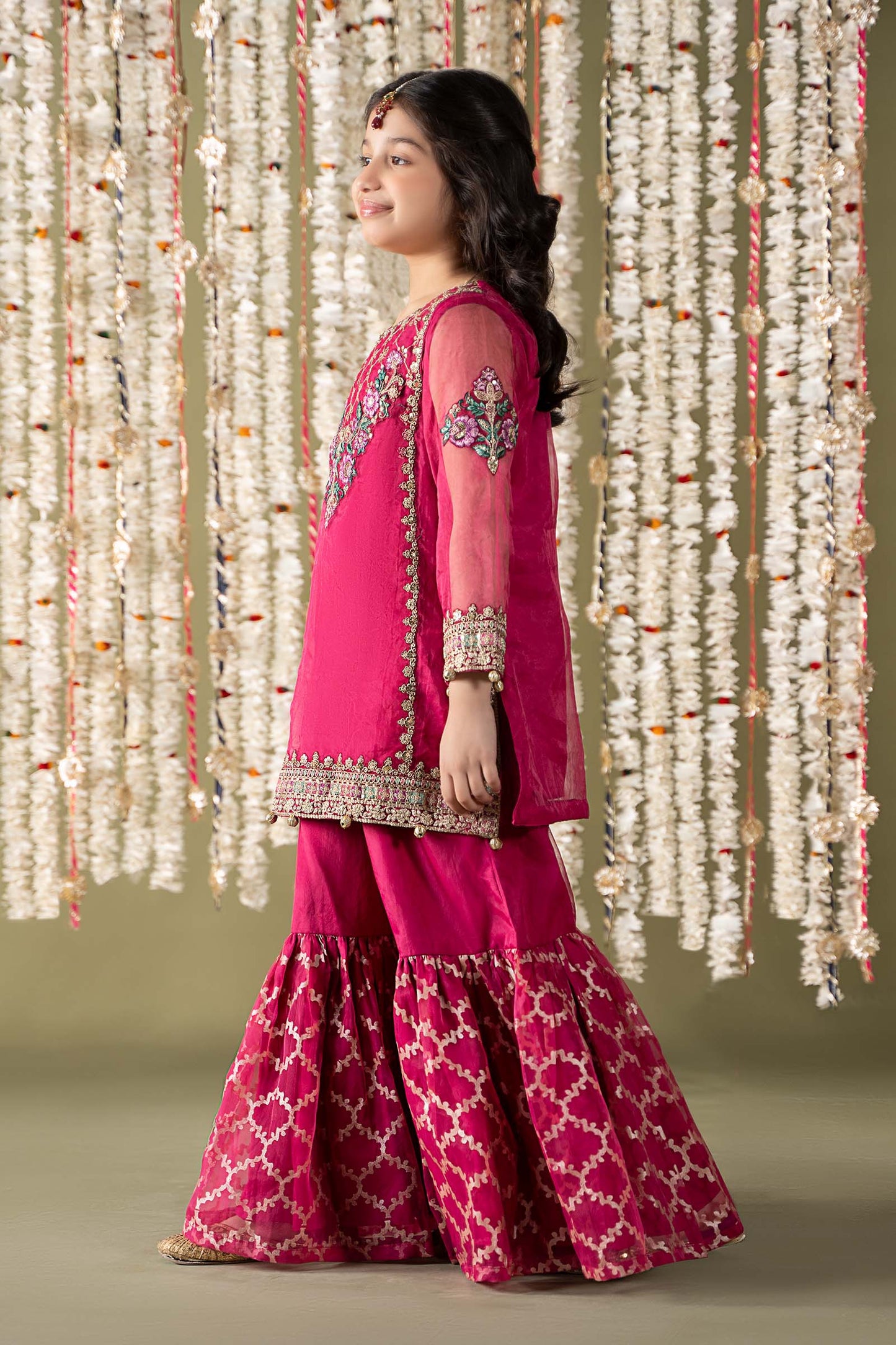 Maria B | 3 Piece Embroidered Organza Suit | MKS-EF25-16 10-Aug Pink