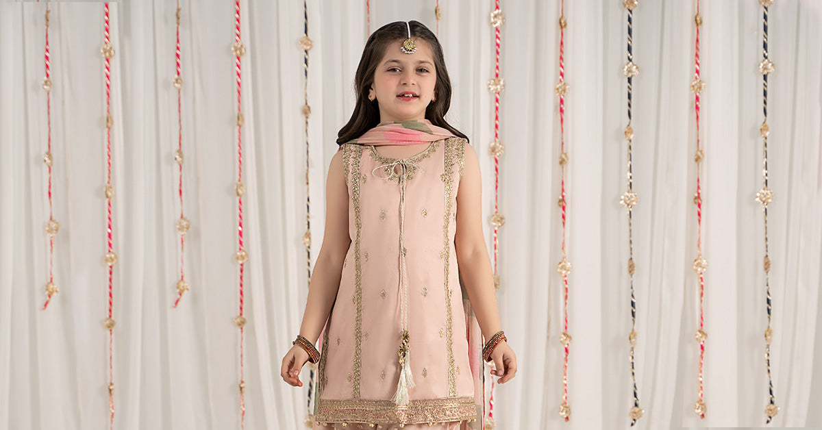 Maria B | 3 Piece Embroidered Cotton Satin Suit | MKS-EF25-35 14-Dec Pink