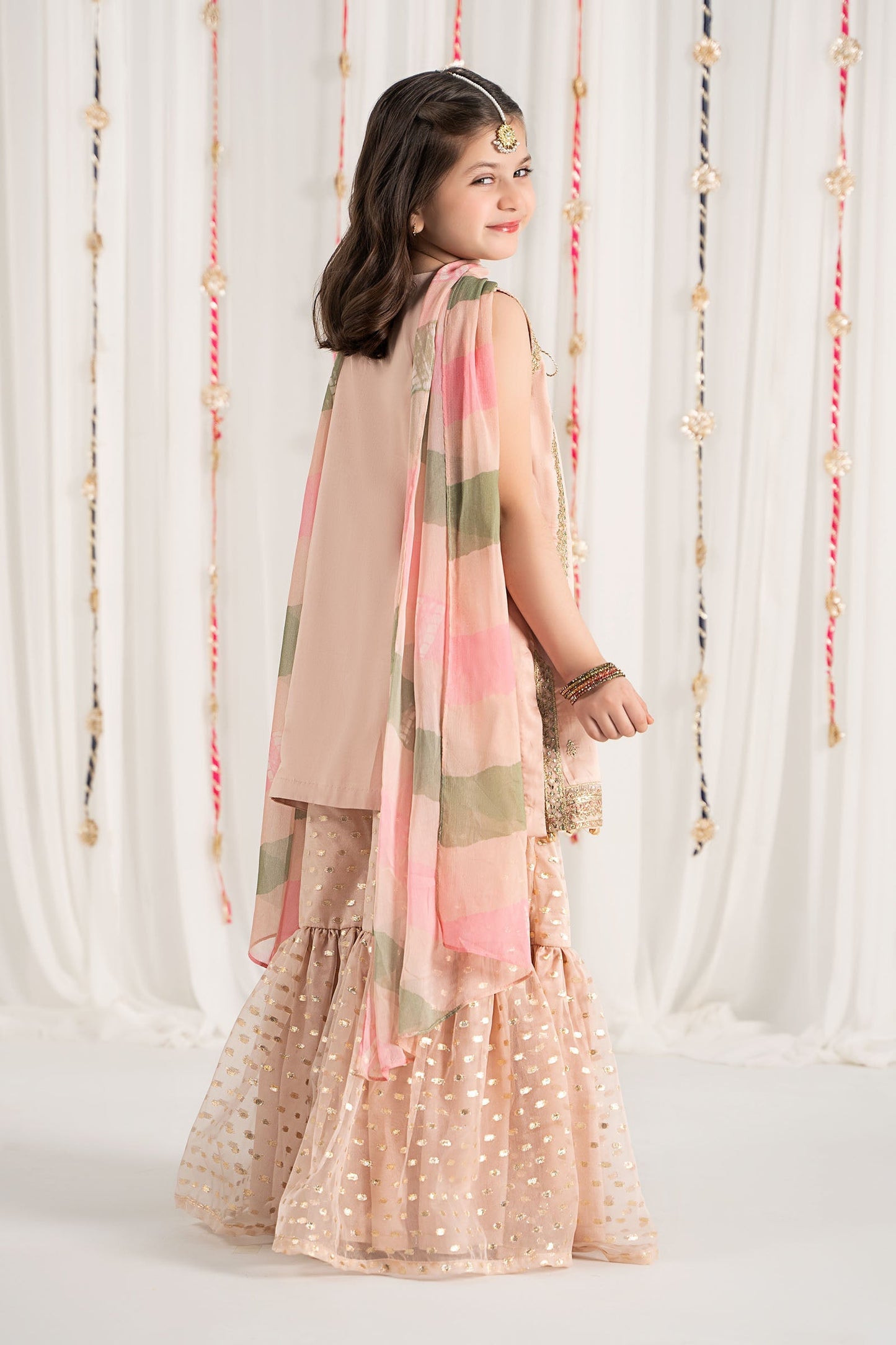 Maria B | 3 Piece Embroidered Cotton Satin Suit | MKS-EF25-35 12-Oct Pink