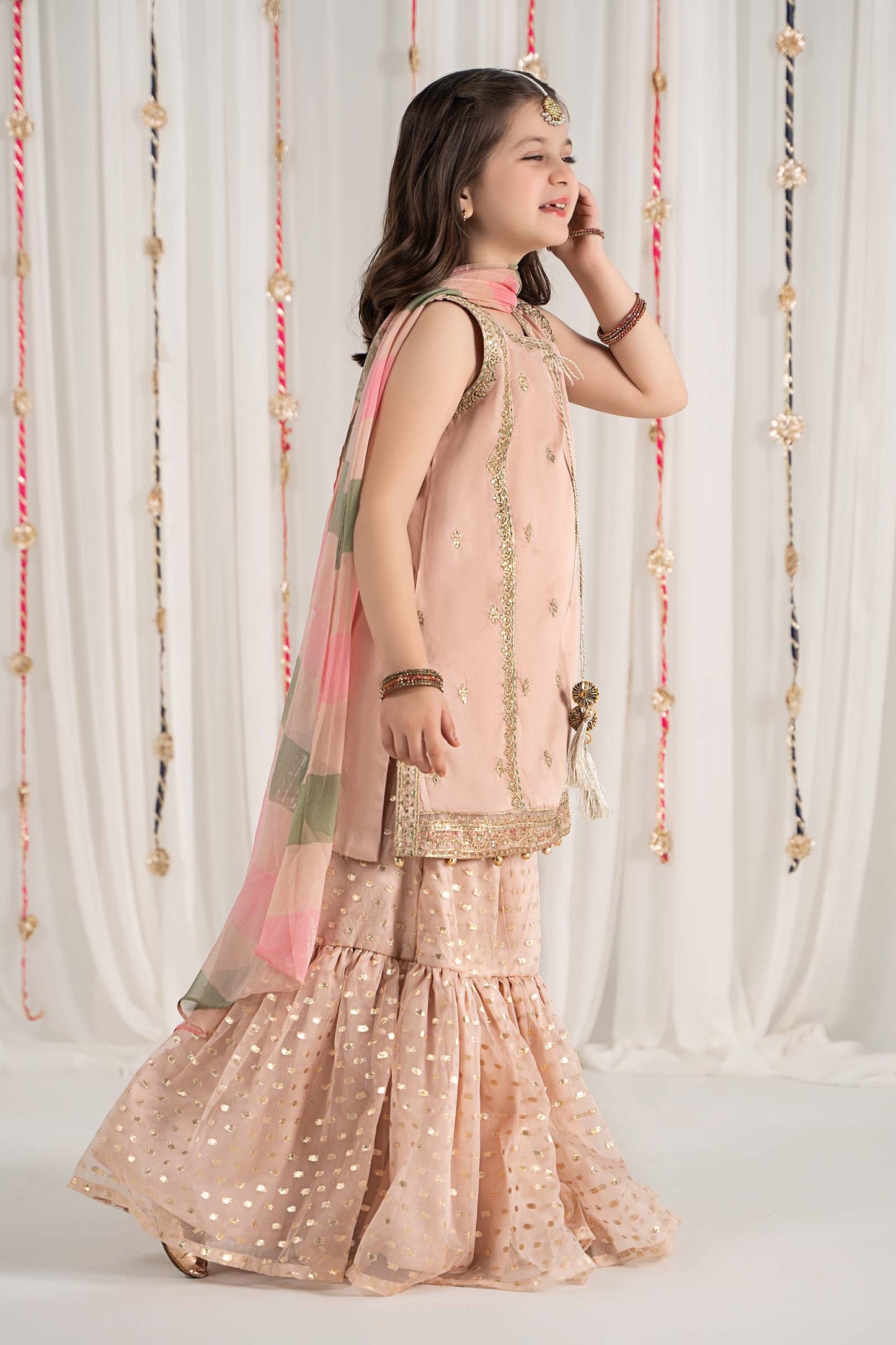 Maria B | 3 Piece Embroidered Cotton Satin Suit | MKS-EF25-35 10-Aug Pink