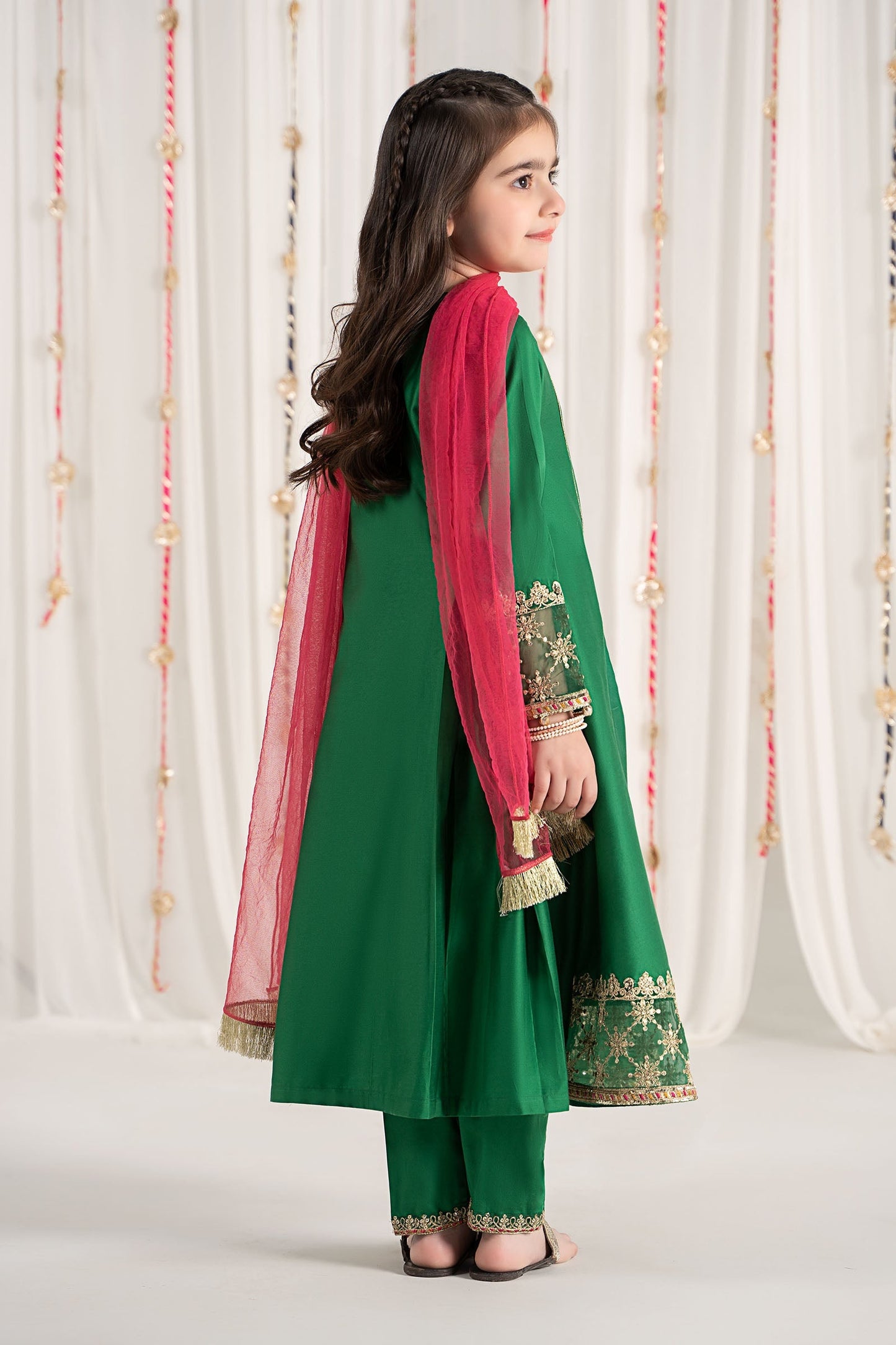 Maria B | 3 Piece Embroidered Cotton Satin Suit | MKS-EF25-41