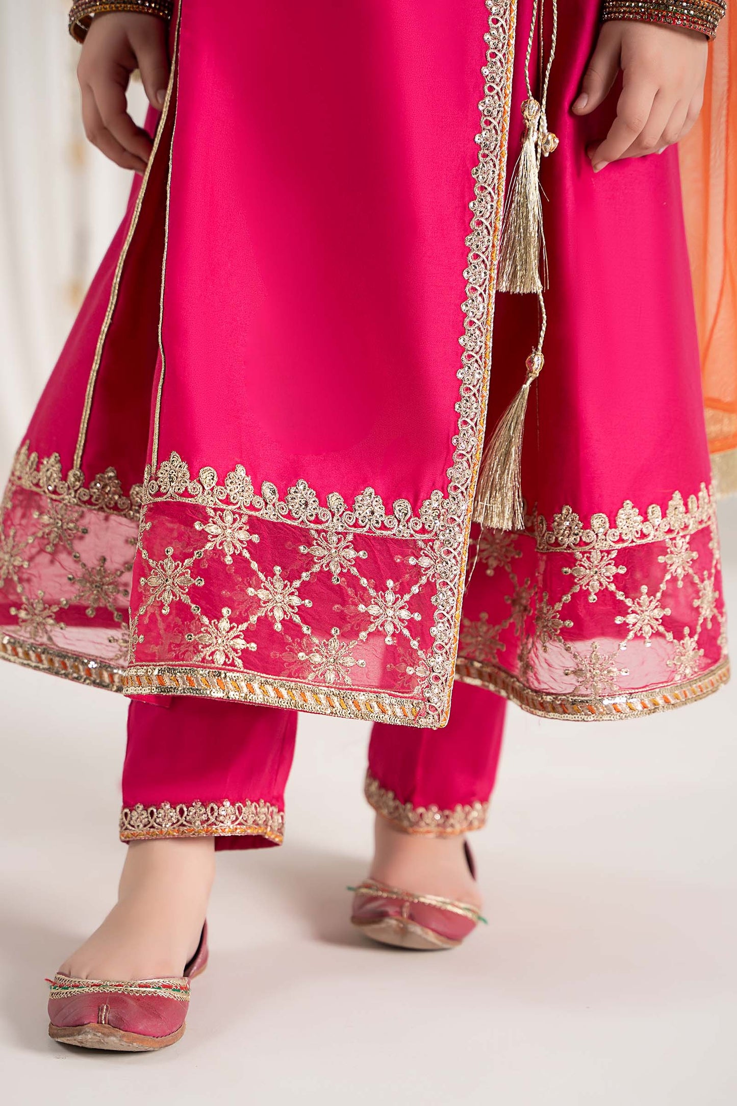 Maria B | 3 Piece Embroidered Cotton Satin Suit | MKS-EF25-41 10-Aug Pink