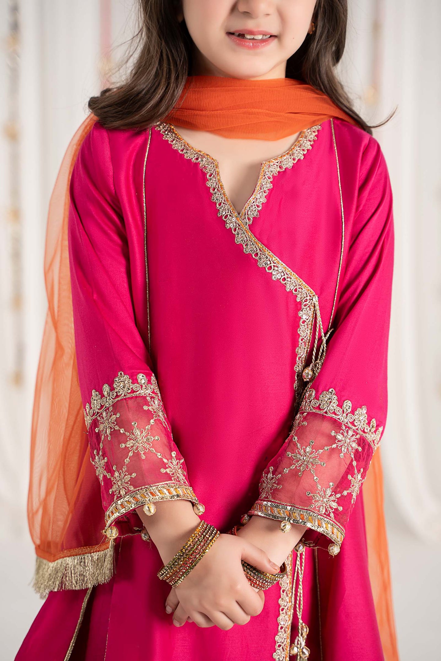 Maria B | 3 Piece Embroidered Cotton Satin Suit | MKS-EF25-41 12-Oct Pink