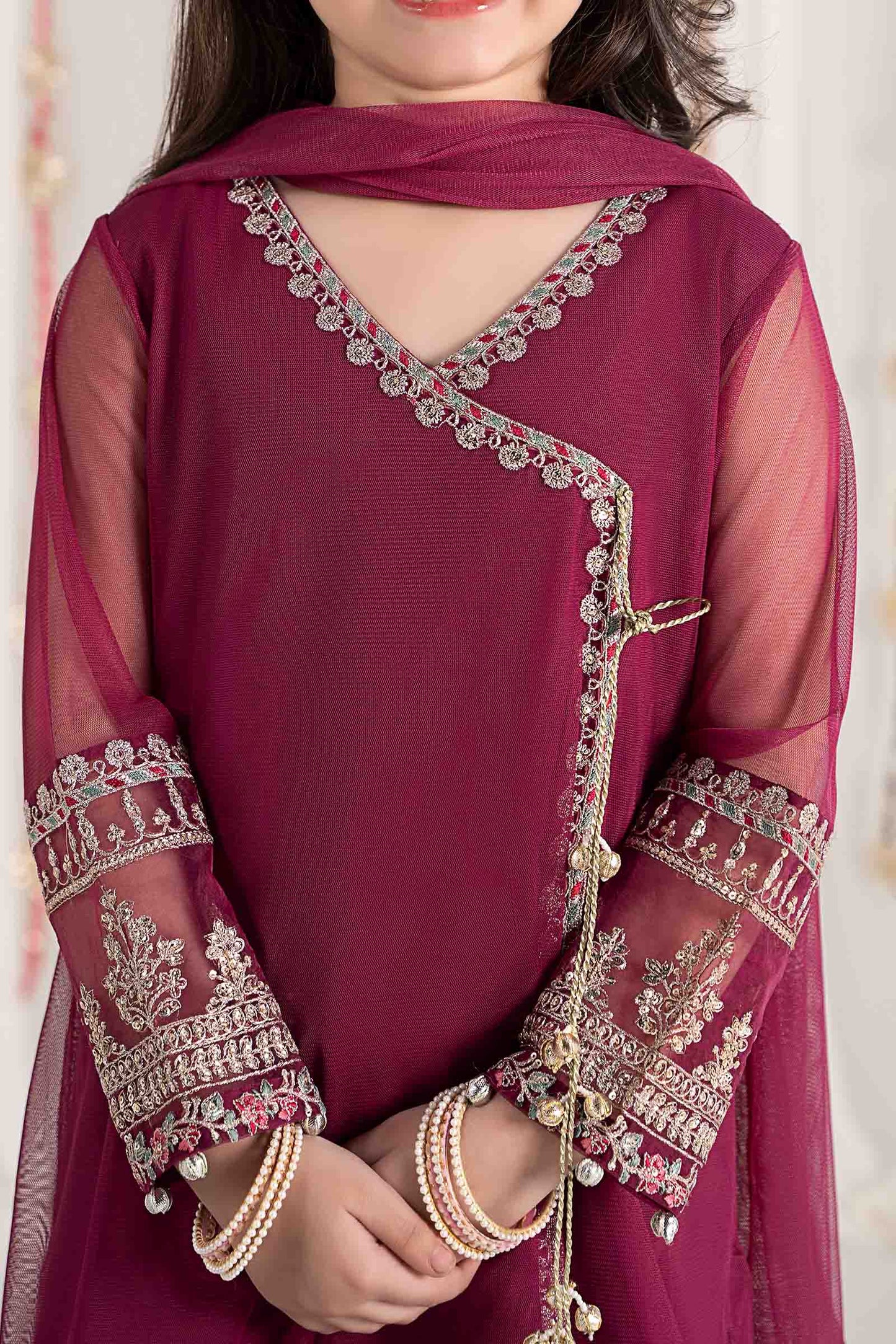 Maria B | 3 Piece Embroidered Polyester Net Suit | MKS-EF25-43 10-Aug Purple