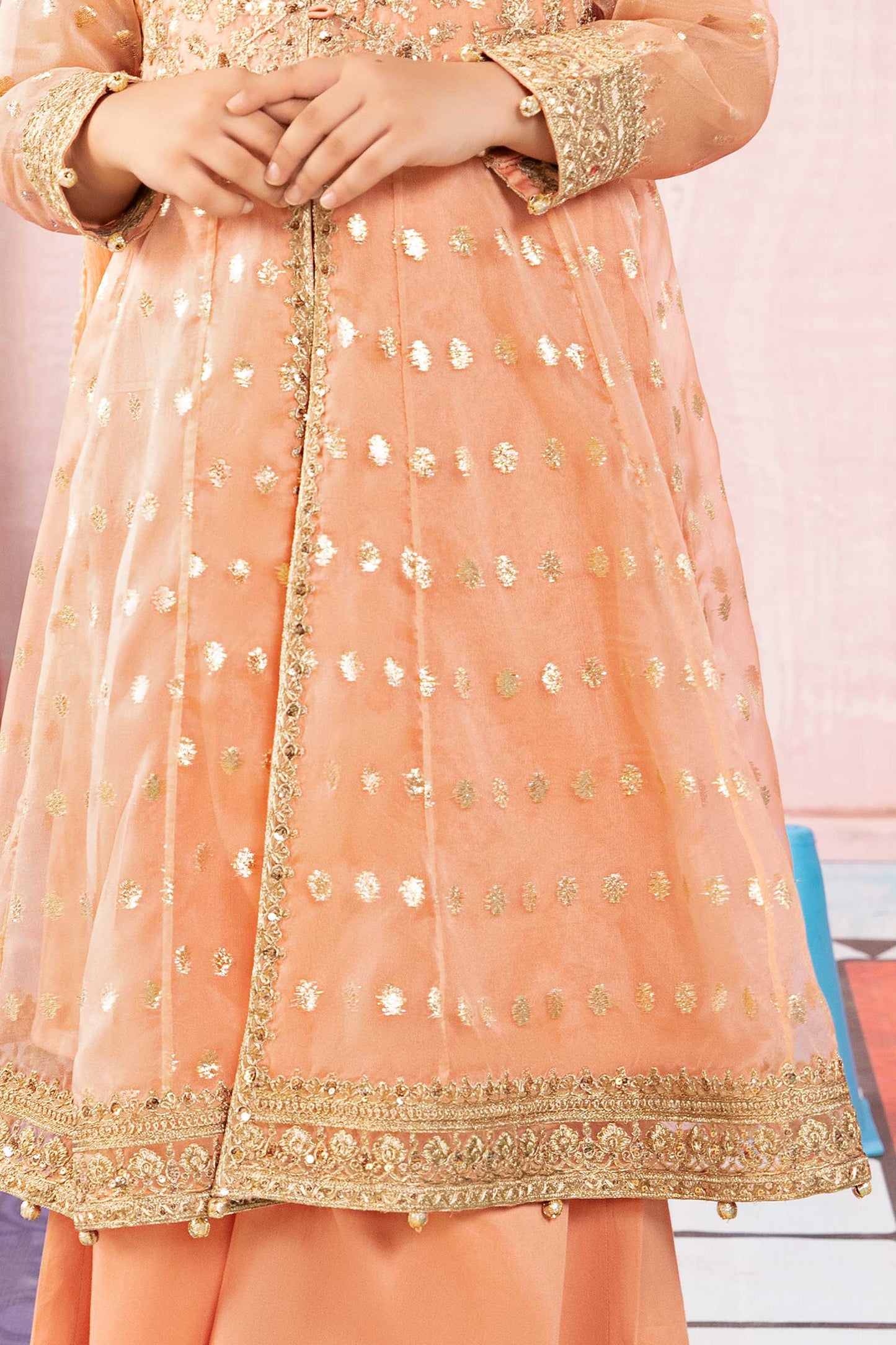 Maria B | 3 Piece Embroidered Organza Suit | MKS-PF24-07 10-Aug Pink