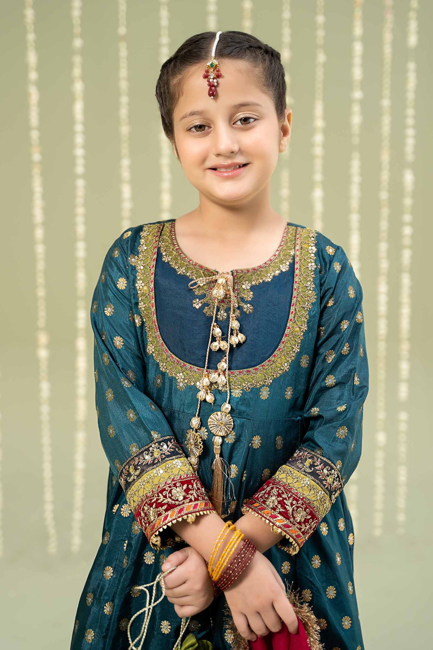 Maria B | 3 Piece Embroidered Jamawar Suit | MKS-W24-22 14-Dec Blue