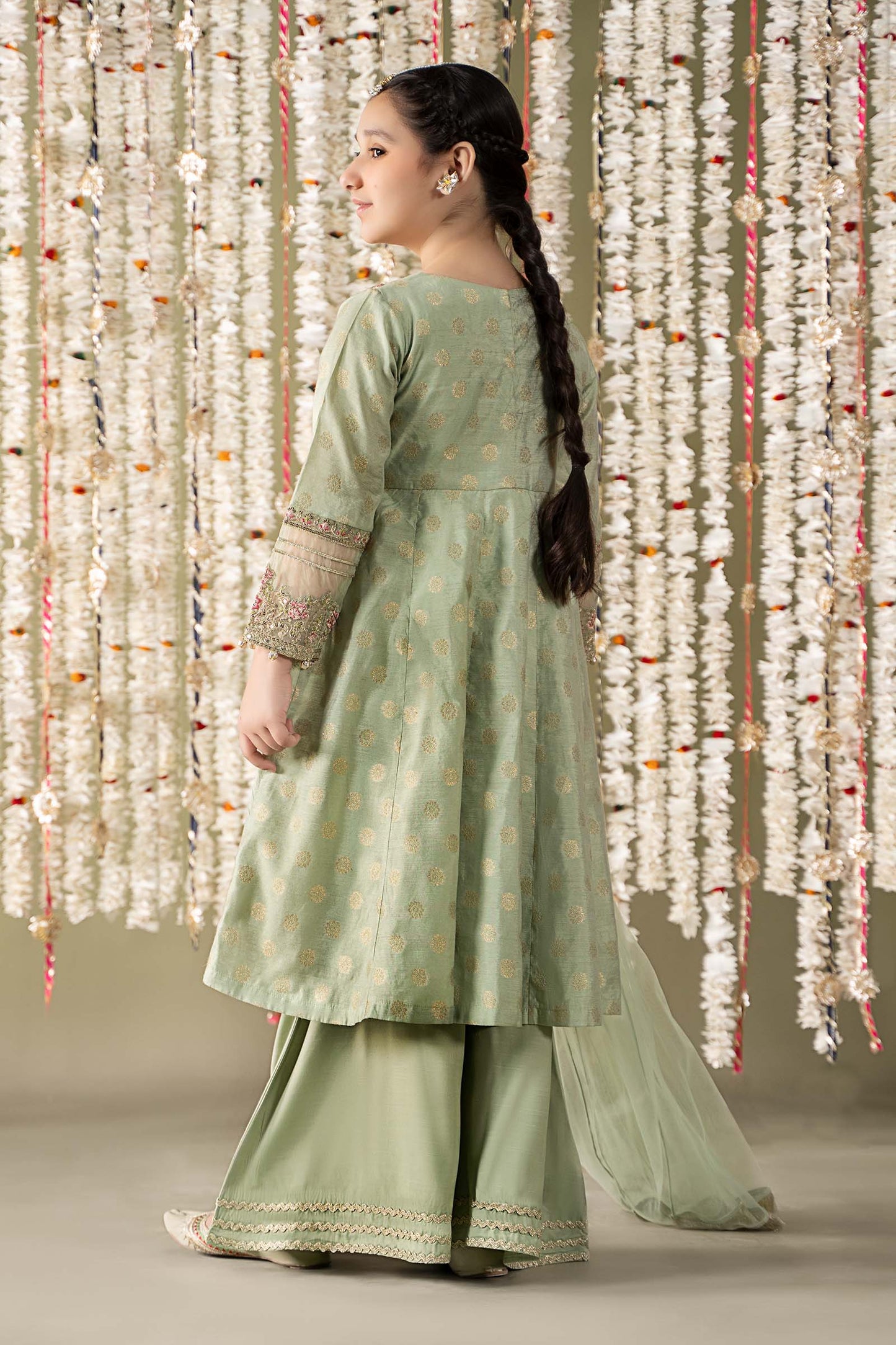 Maria B | 3 Piece Embroidered Cotton Lurex Suit | MKS-EF25-12 14-Dec Green