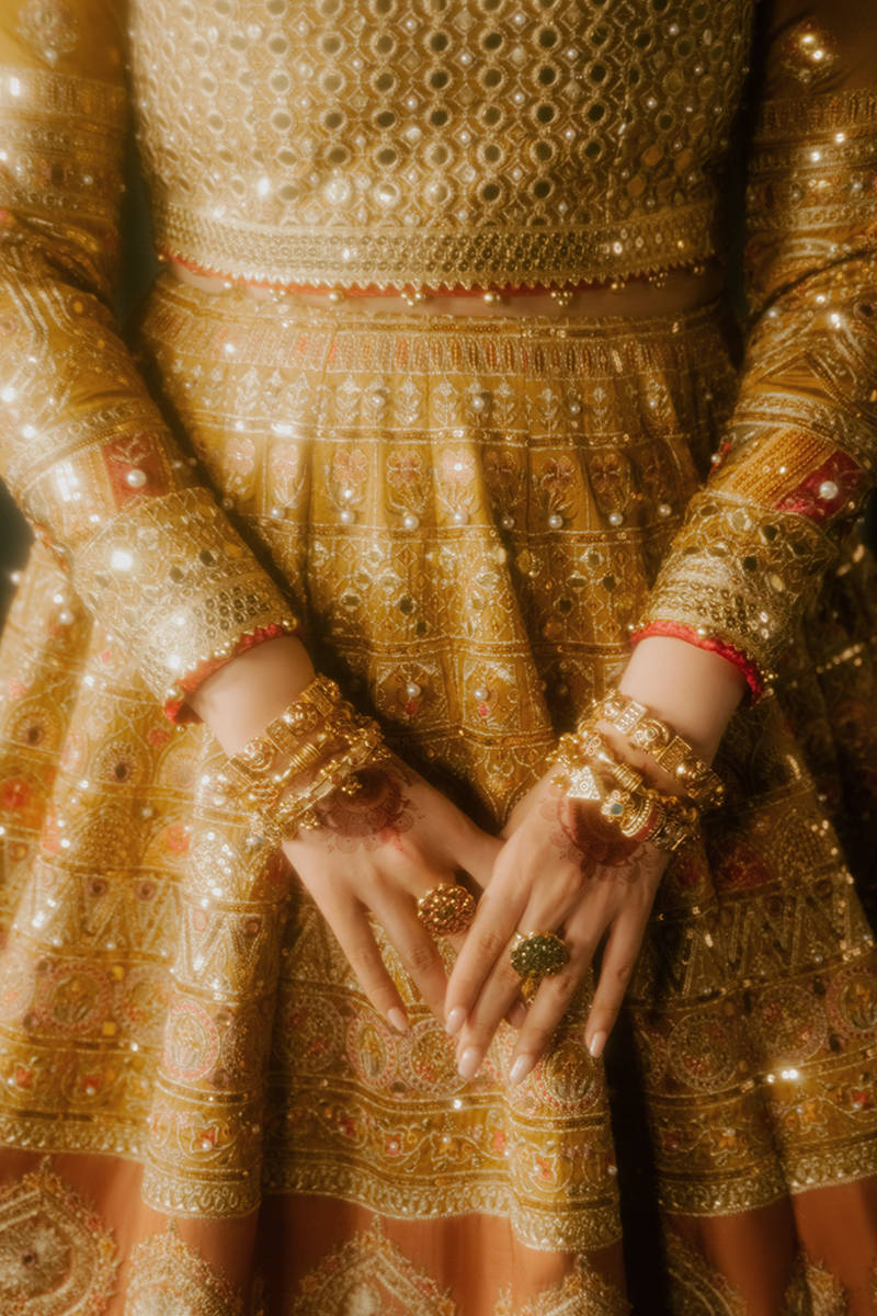 MNR | Zarlish Festive Formals | Meher M Mustard Yellow Indian Silk