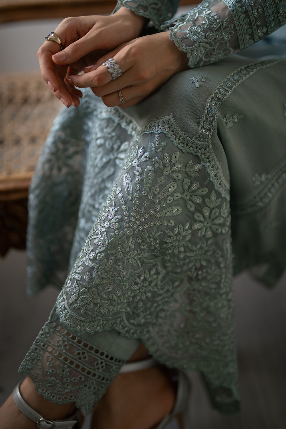 Azure | Ensembles | Moss Whisper - Pakistani Designer Dress - by Azure - Type : Ladies Clothes - 100% Original at Saira Sultan