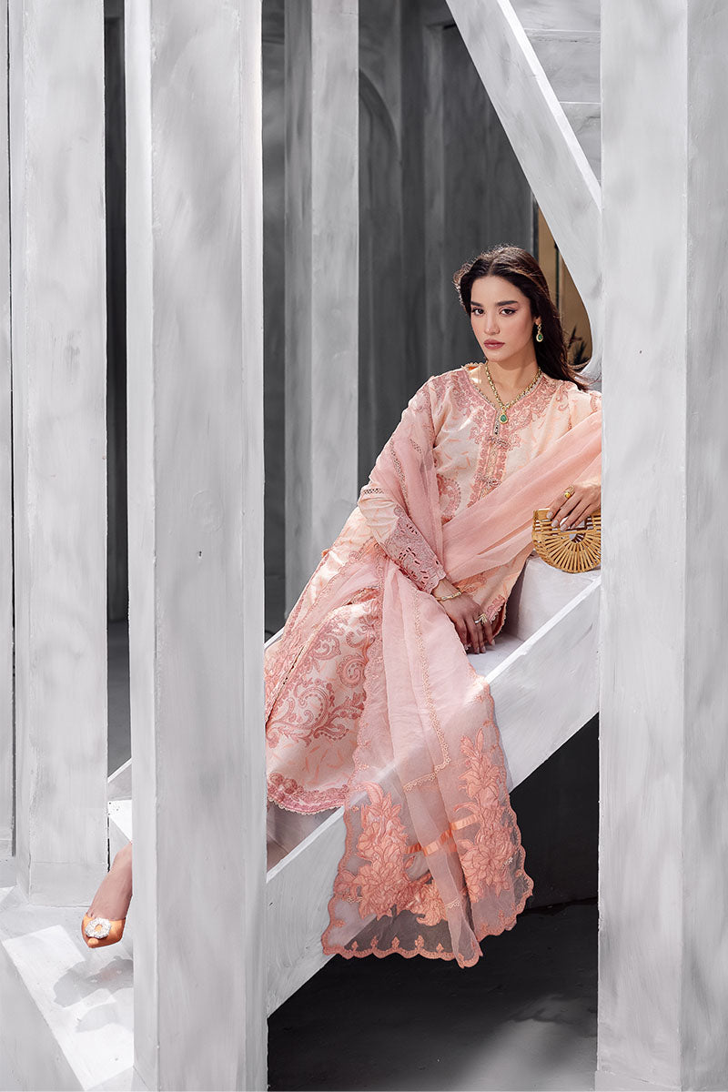 Mushq | La Toscana Casual Pret 25 | Mitchelle Custom Size Peach Pink Lawn