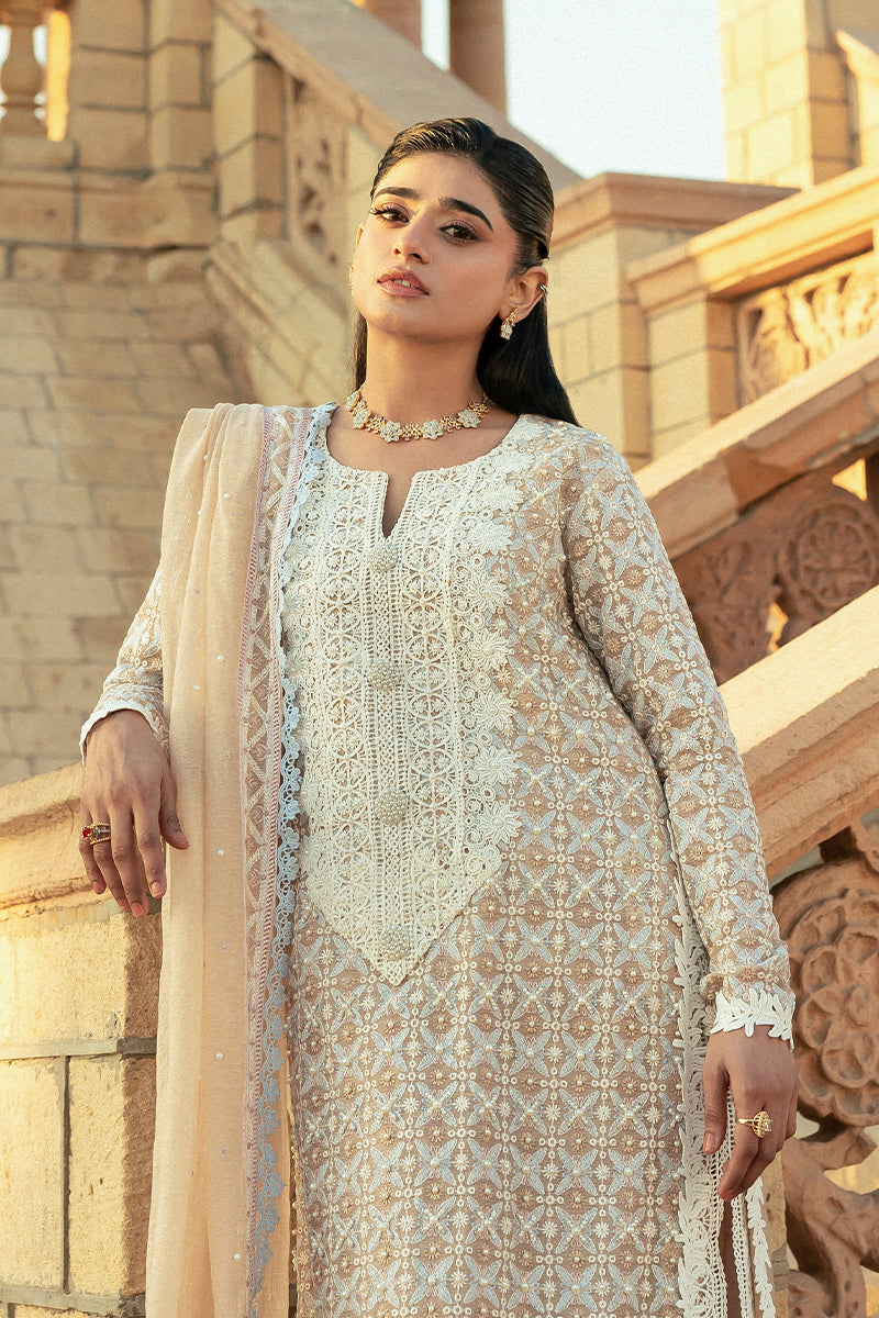 Mushq | Saugaat City of Lights | Faria L Ivory Cotton Net