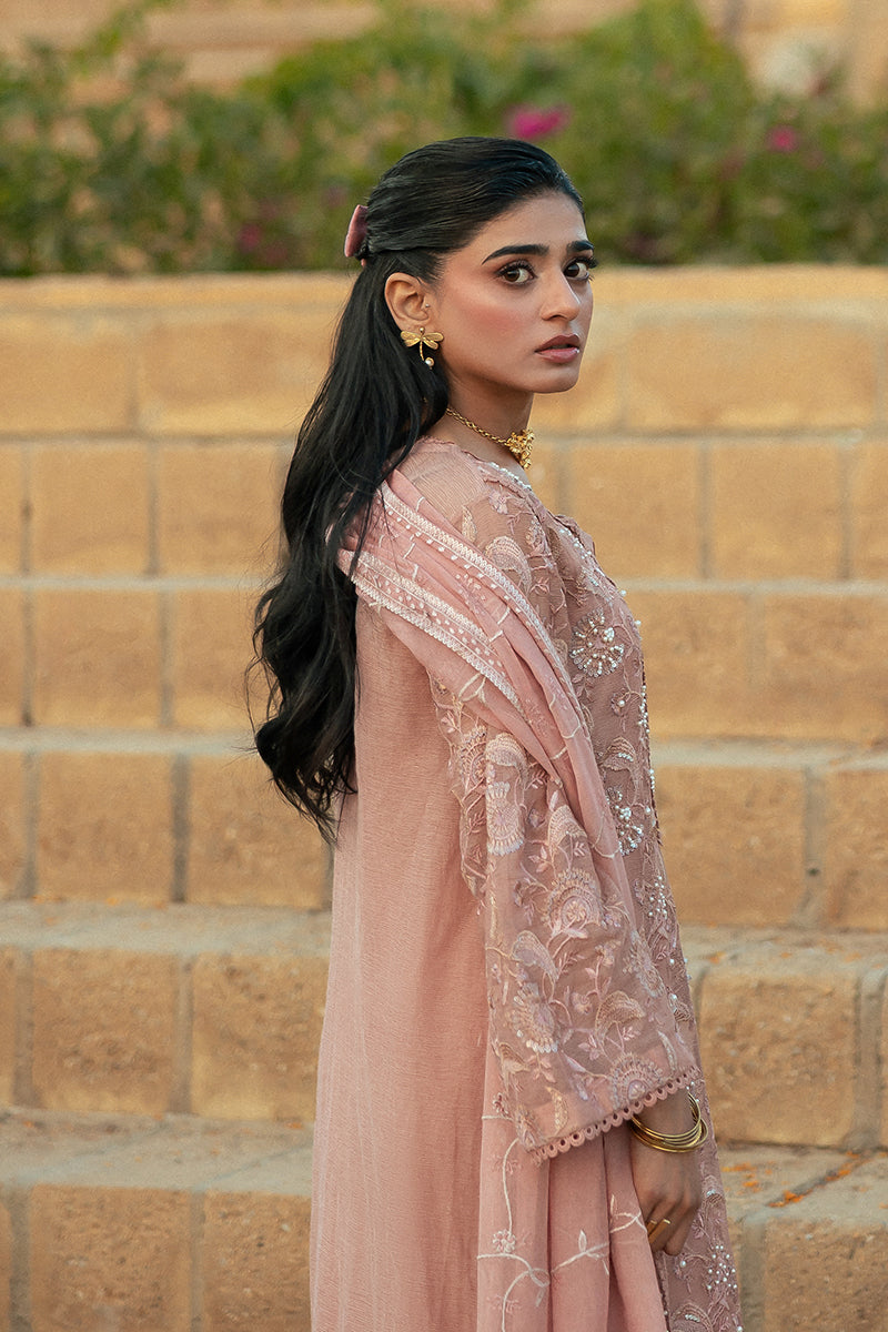 Mushq | Saugaat City of Lights | Rabia L Tea Pink Cotton Net