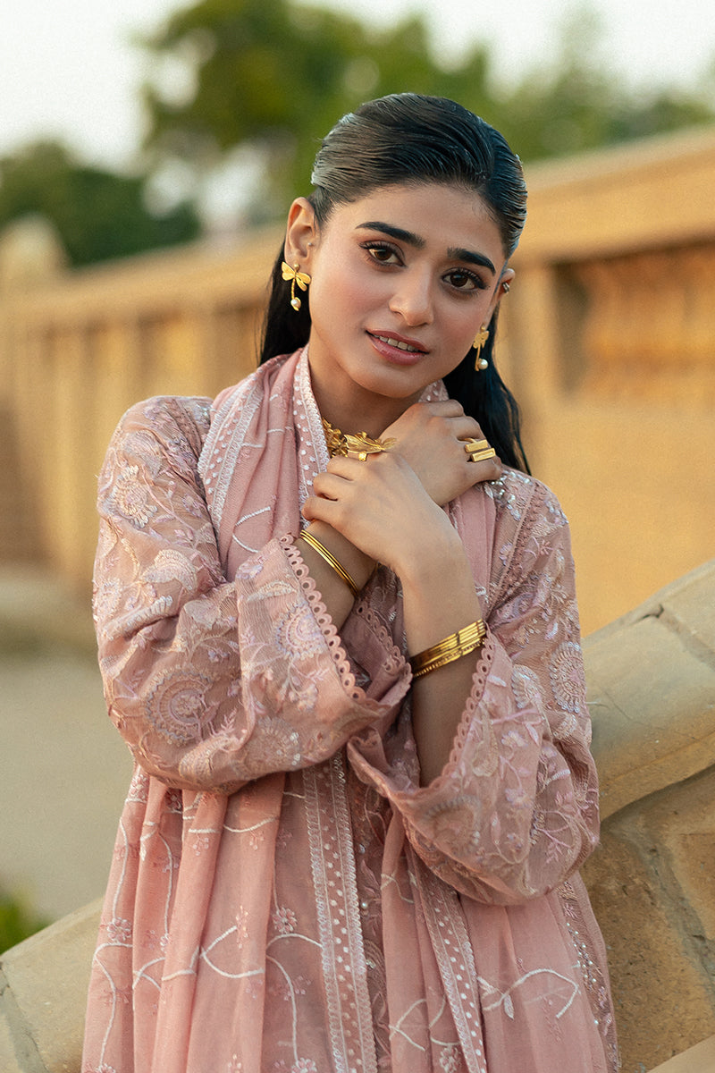 Mushq | Saugaat City of Lights | Rabia M Tea Pink Cotton Net