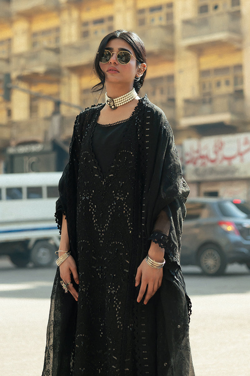 Mushq | Saugaat City of Lights | Rija M Black Cotton Net
