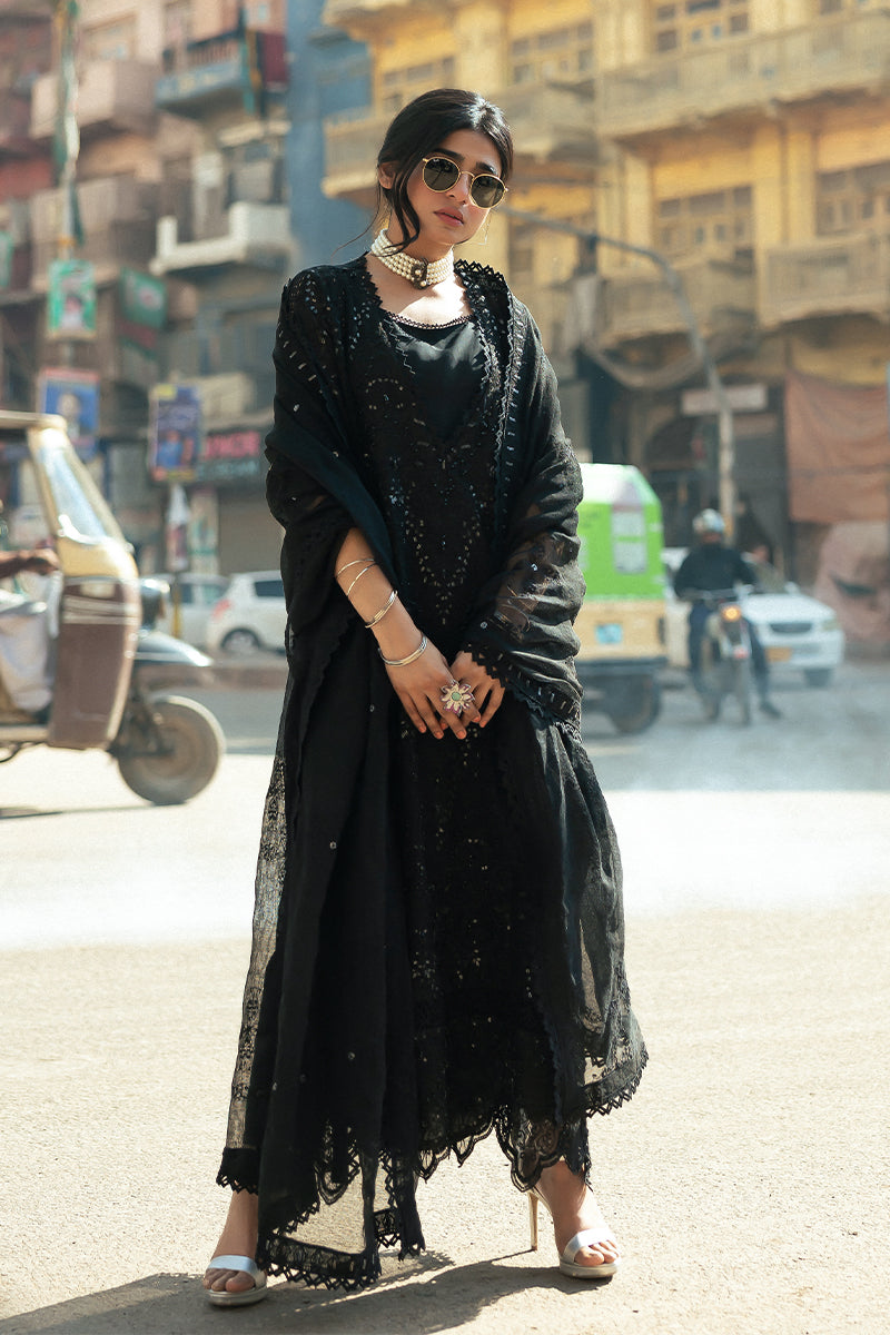 Mushq | Saugaat City of Lights | Rija S Black Cotton Net