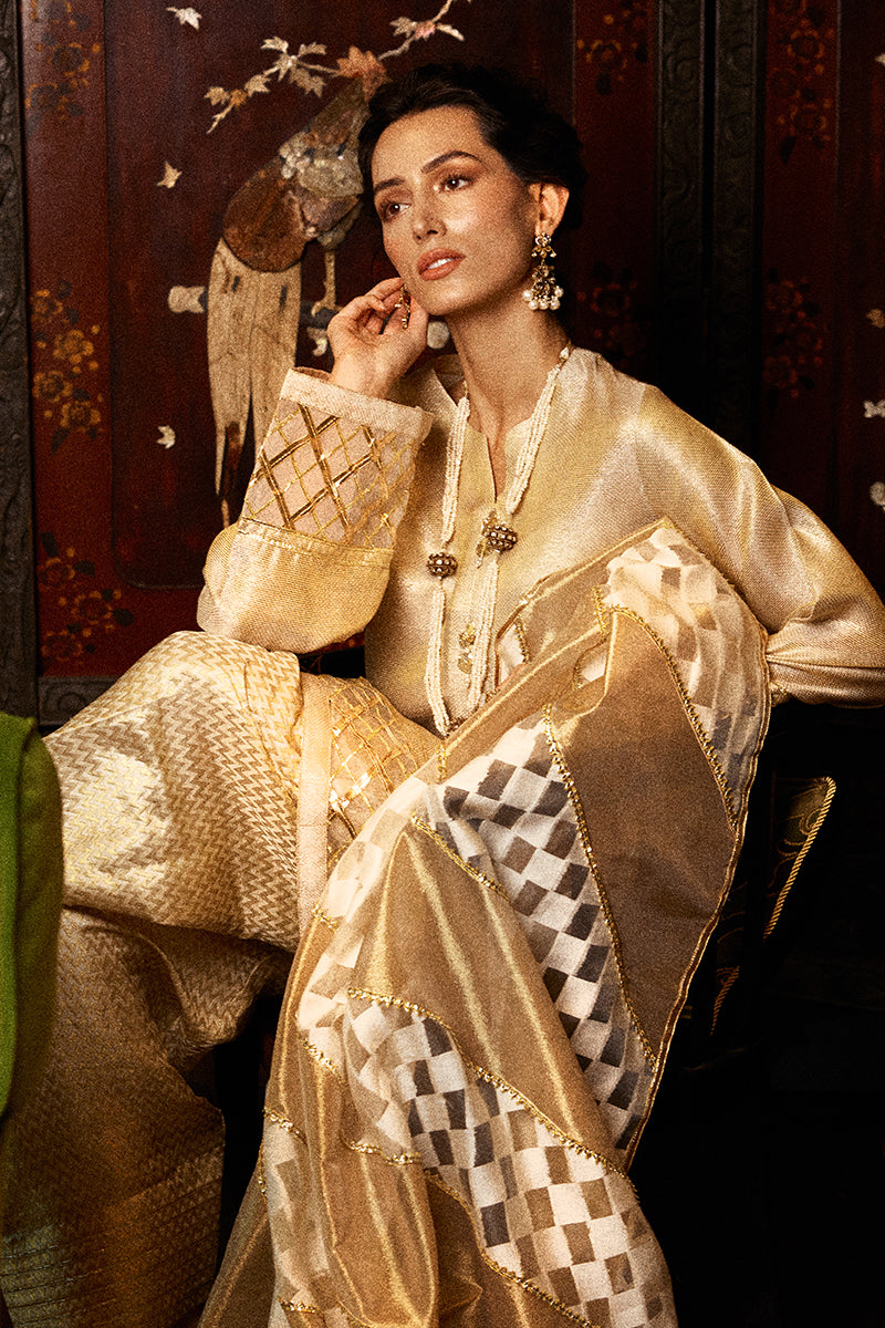 Mushq | Chandni Gota Love It | Basanti - Pakistani Designer Dress - by Mushq | Type: Ladies Clothes - 100% Original at Saira Sultan