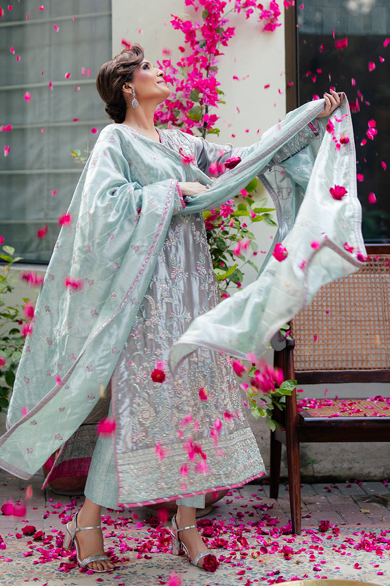 Mushq | Sunehri Resham Edit | RESHAM XL Silver Satin Zari