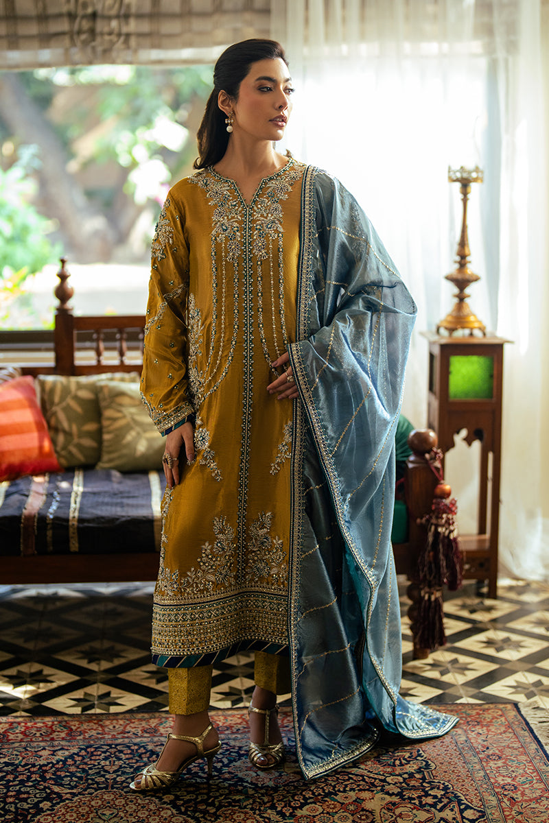 Mushq | Sunehri Resham Edit | ZOYA XS Golden Satin Zari