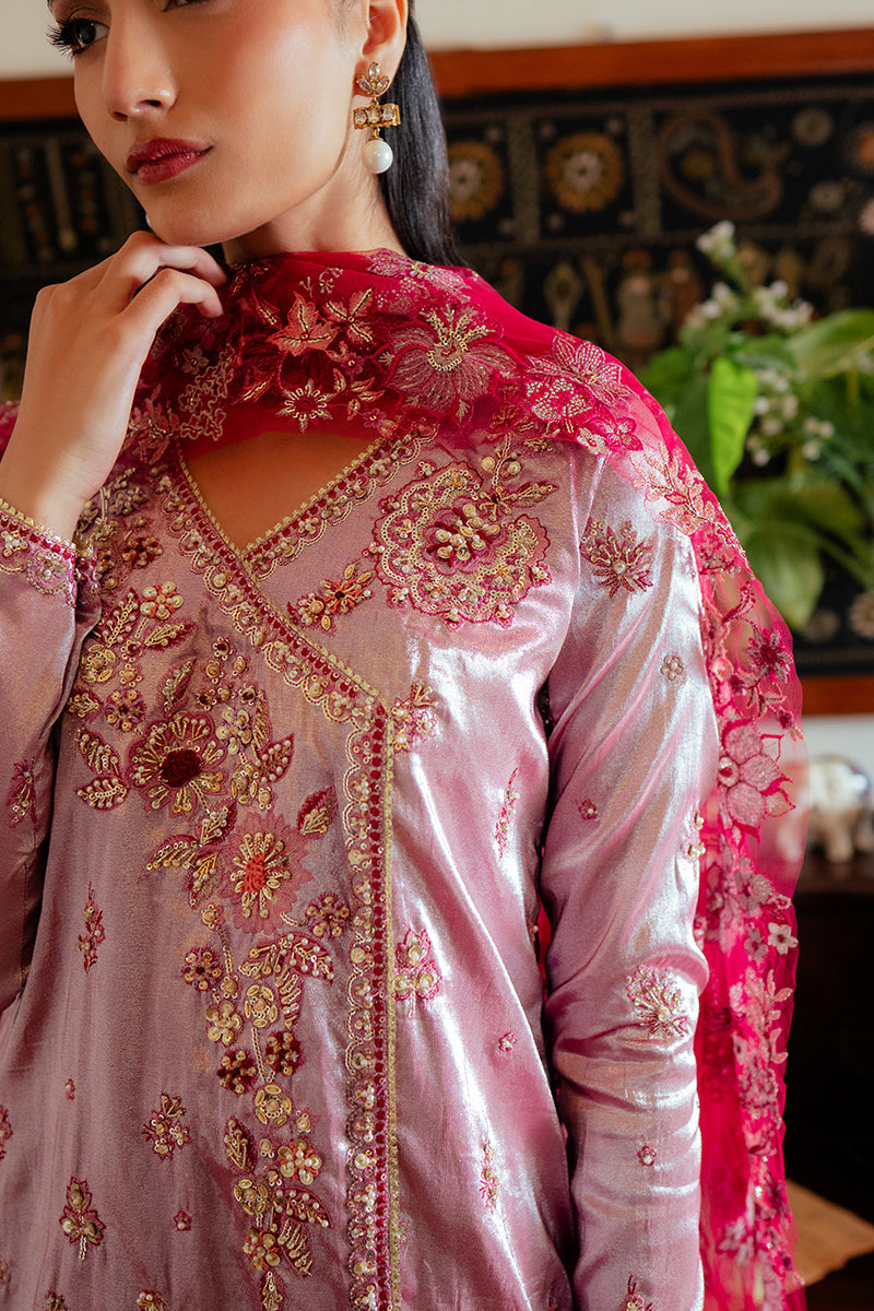 Mushq | Sunehri Resham Edit | MAHEEN M White Satin Zari