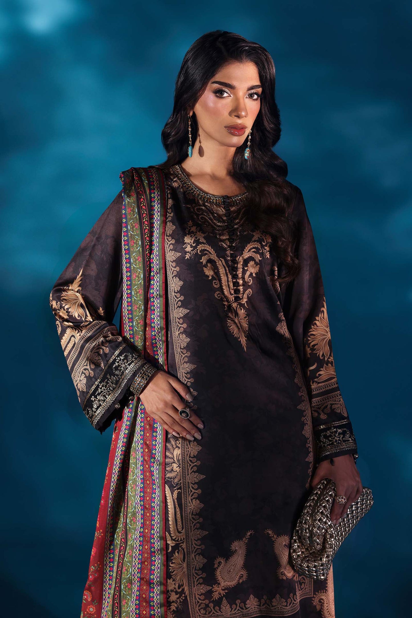 Maria B | Pre fall Dresses | MPS-W25-02 K - Pakistani Designer Dress - by Maria B - Type : Ladies Clothes - 100% Original at Saira Sultan