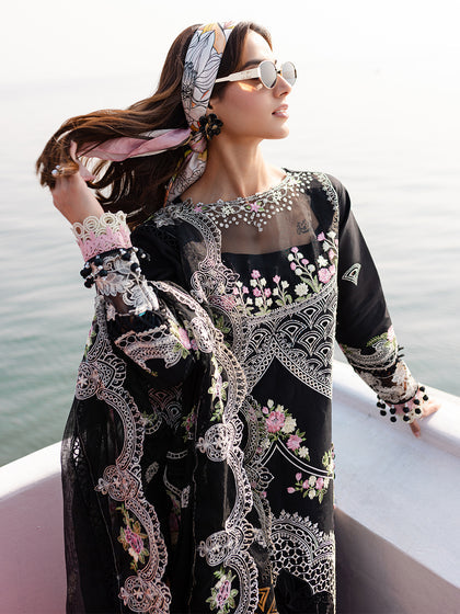 Parishay | Monaco Luxury Lawn 25 | MS-01 M Black Lawn