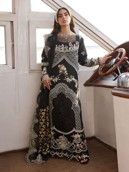 Parishay | Monaco Luxury Lawn 25 | MS-01 XL Black Lawn
