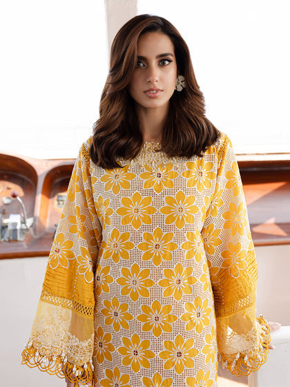 Parishay | Monaco Luxury Lawn 25 | MS-02 M Mustard Yellow Lawn