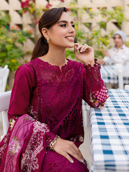 Parishay | Monaco Luxury Lawn 25 | MS-03 XL Lawn Blood Red