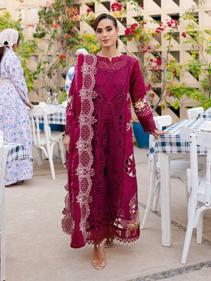 Parishay | Monaco Luxury Lawn 25 | MS-03 XS Lawn Blood Red
