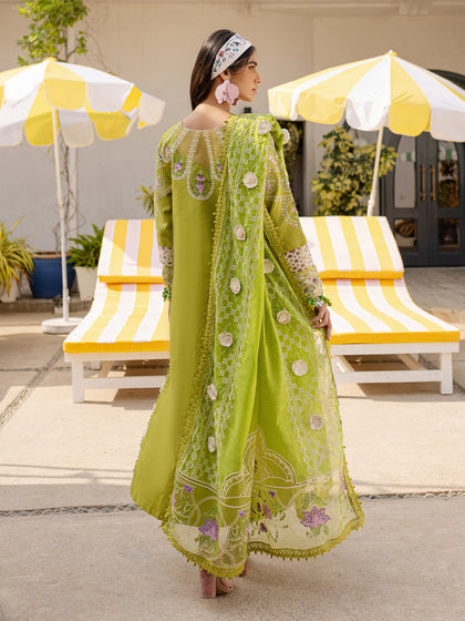 Parishay | Monaco Luxury Lawn 25 | MS-04 S Apple Green Lawn