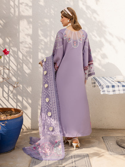 Parishay | Monaco Luxury Lawn 25 | MS-05 S Purple Gray Lawn