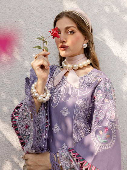 Parishay | Monaco Luxury Lawn 25 | MS-05 L Purple Gray Lawn