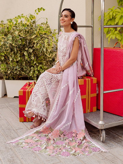 Parishay | Monaco Luxury Lawn 25 | MS-07 L Soft Lilac Lawn