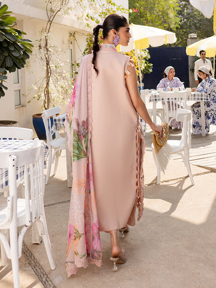 Parishay | Monaco Luxury Lawn 25 | MS-08 S Pale Peach Lawn