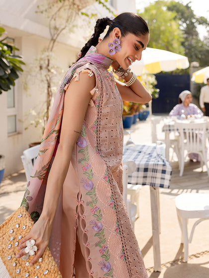 Parishay | Monaco Luxury Lawn 25 | MS-08 XL Pale Peach Lawn