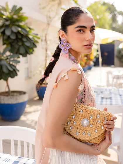 Parishay | Monaco Luxury Lawn 25 | MS-08 L Pale Peach Lawn