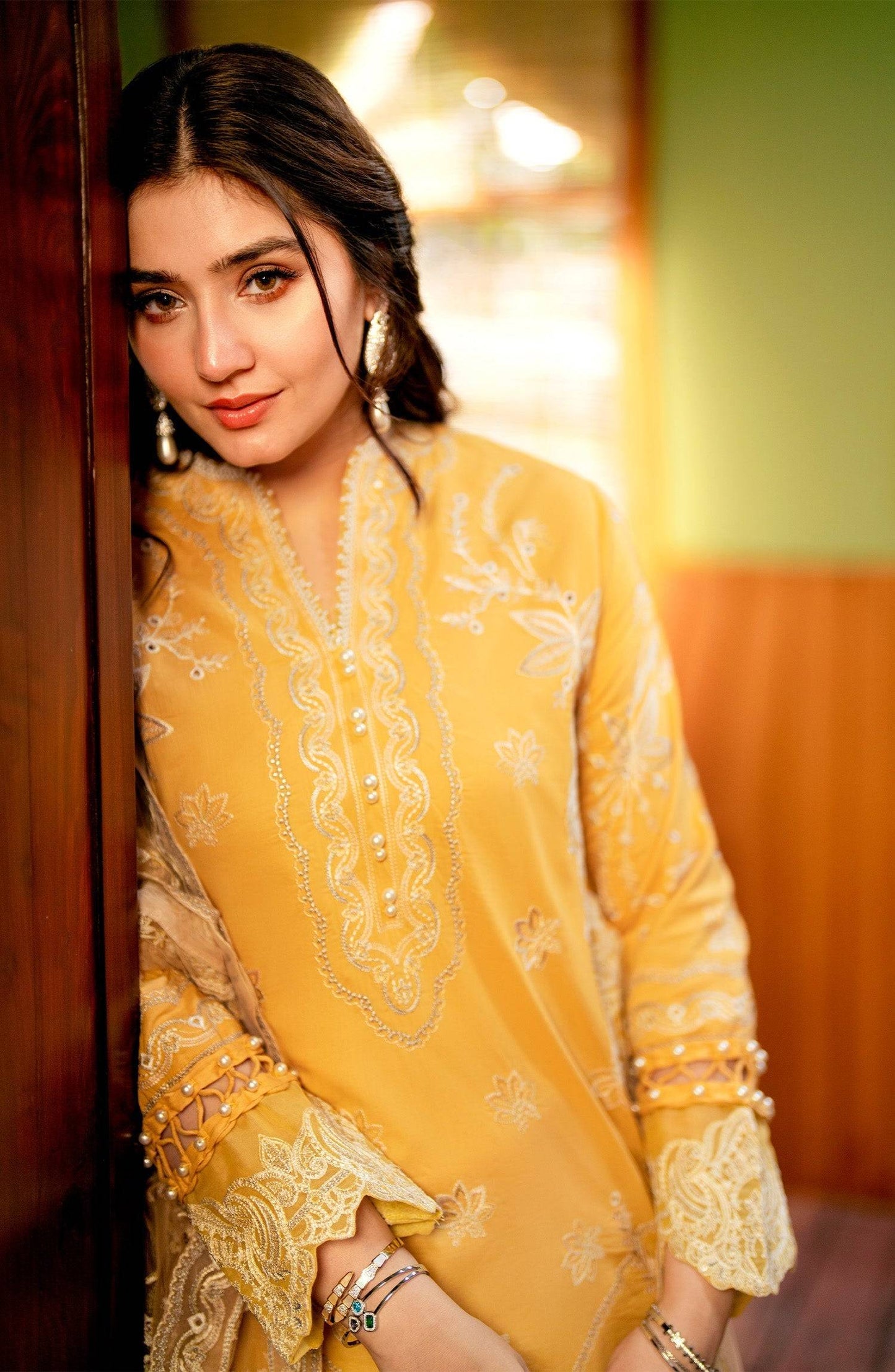 Maryum N Maria | Luxury Lawn 24 | Lamya - Pakistani Designer Dress - by Maryum N Maria | Type: Luxury - 100% Original at Saira Sultan