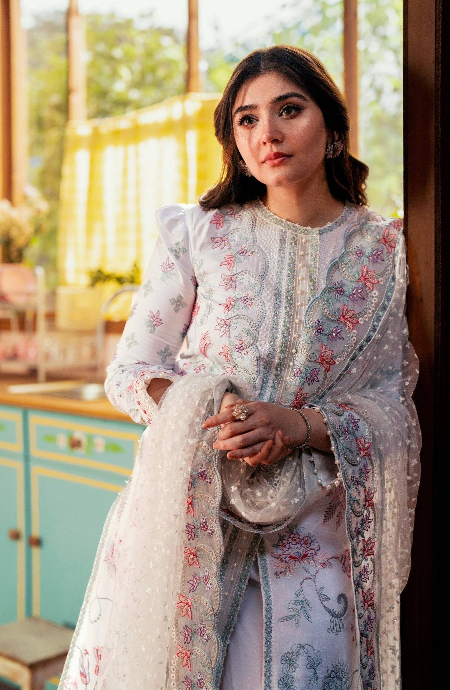 Maryum N Maria | Luxury Lawn 24 | Fatin - Pakistani Designer Dress - by Maryum N Maria | Type: Luxury - 100% Original at Saira Sultan