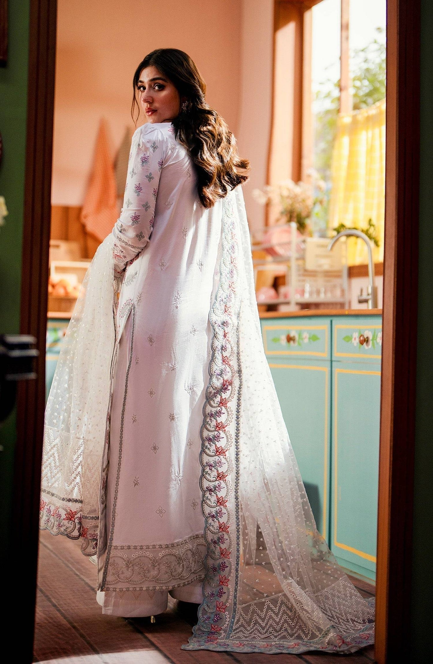 Maryum N Maria | Luxury Lawn 24 | Fatin - Pakistani Designer Dress - by Maryum N Maria | Type: Luxury - 100% Original at Saira Sultan