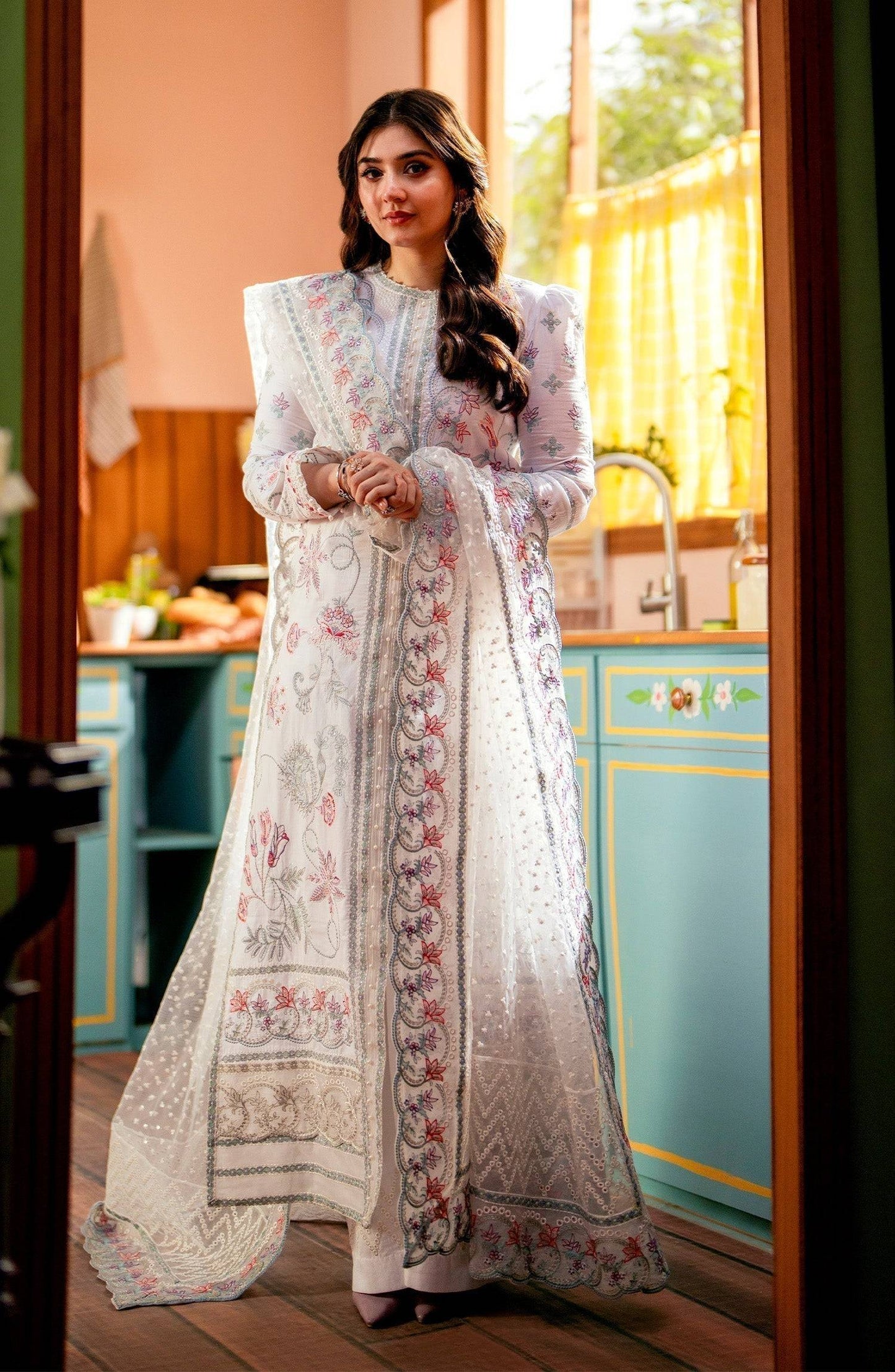 Maryum N Maria | Luxury Lawn 24 | Fatin - Pakistani Designer Dress - by Maryum N Maria | Type: Luxury - 100% Original at Saira Sultan