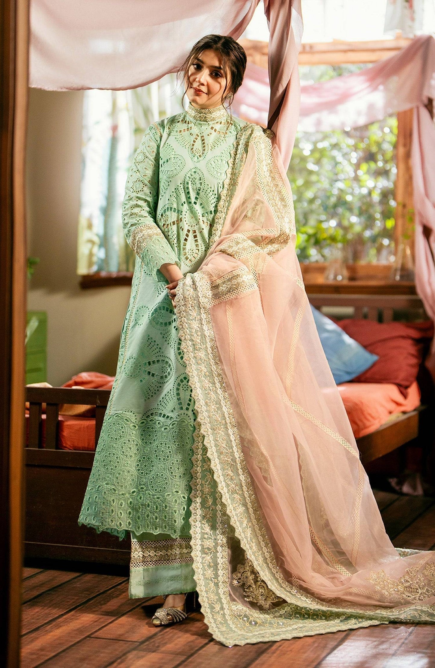 Maryum N Maria | Luxury Lawn 24 | Rawiya - Pakistani Designer Dress - by Maryum N Maria | Type: Luxury - 100% Original at Saira Sultan