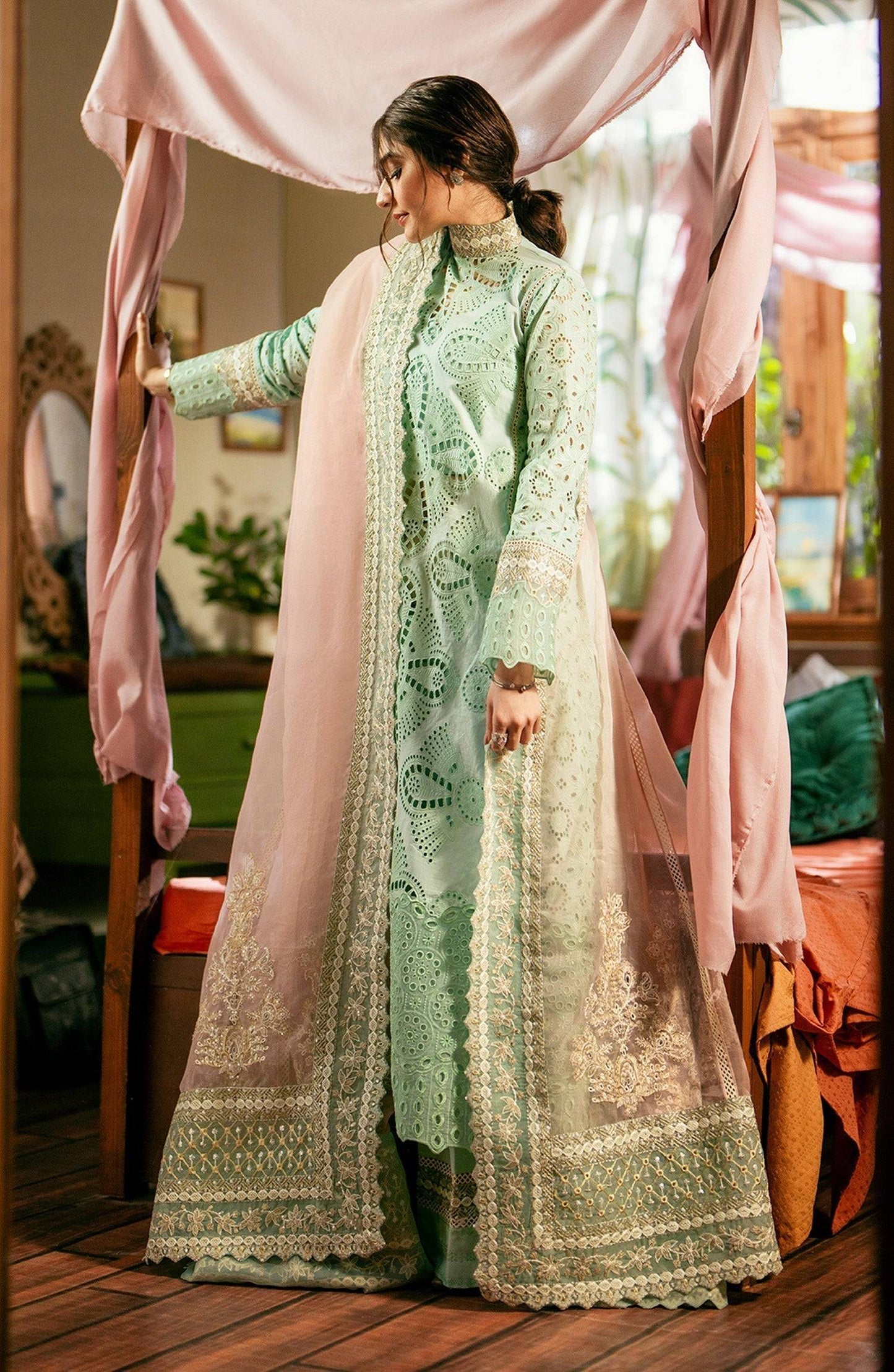 Maryum N Maria | Luxury Lawn 24 | Rawiya - Pakistani Designer Dress - by Maryum N Maria | Type: Luxury - 100% Original at Saira Sultan