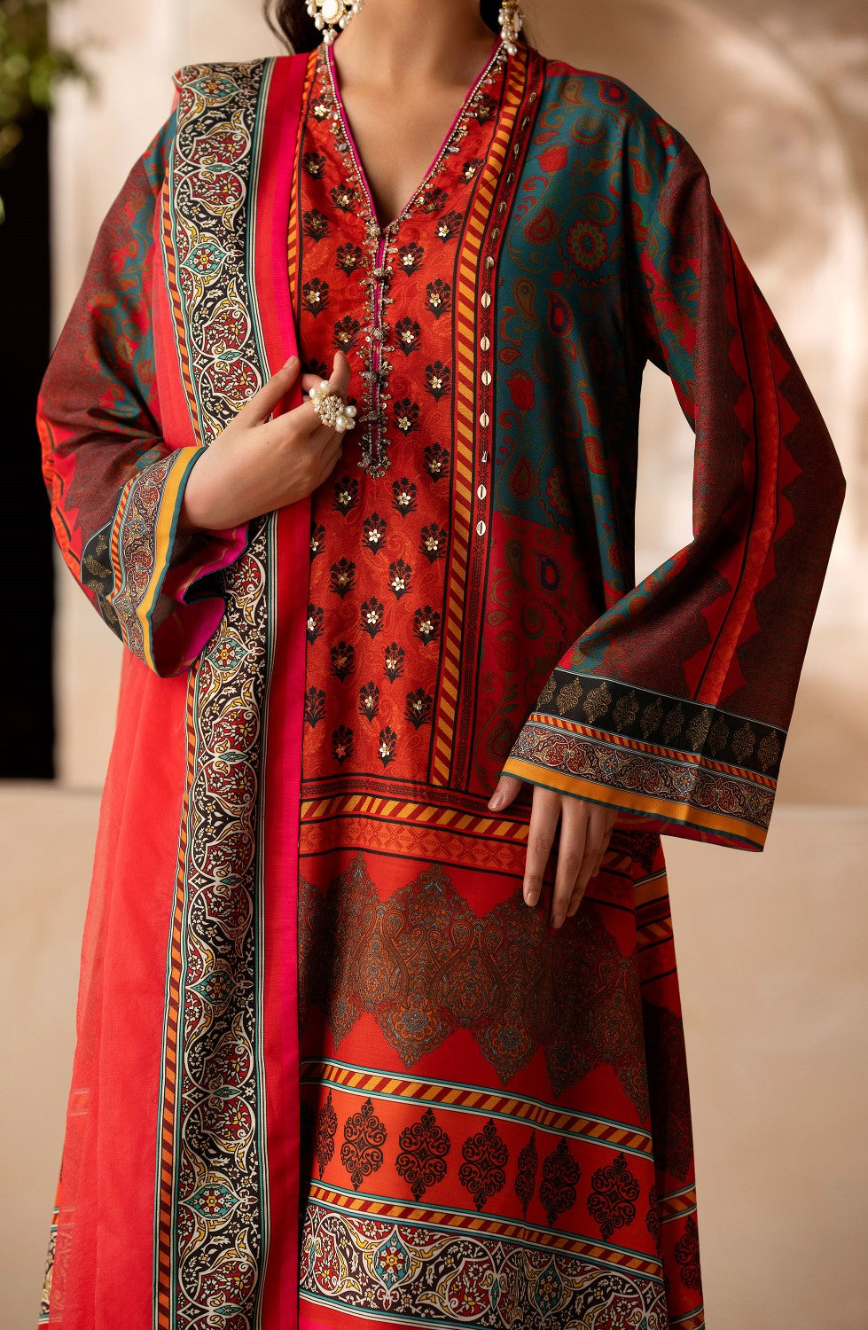 Maryum N Maria | Zeil Winter | NAVYA - MS40096 L Red
