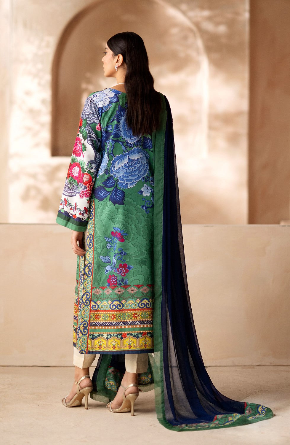 Maryum N Maria | Zeil Winter | SNEHA - MS40103 M Green